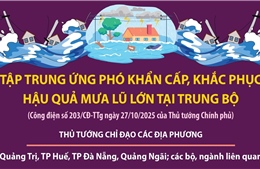 Tập trung ứng phó khẩn cấp, khắc phục hậu quả mưa lũ lớn tại Trung Bộ