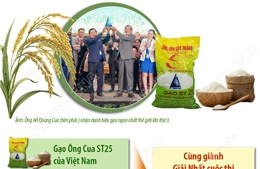 Gạo Ông Cua ST25 lần thứ 3 được vinh danh &#39;Gạo ngon nhất thế giới&#39; năm 2025