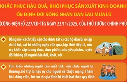 Khắc phục hậu quả, ổn định đời sống Nhân dân sau mưa lũ