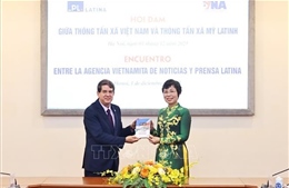 Tổng giám đốc TTXVN hội đàm với Chủ tịch Hãng thông tấn Prensa Latina (Cuba)