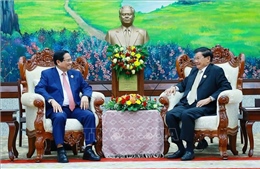 Thủ tướng Phạm Minh Chính hội kiến Tổng Bí thư, Chủ tịch nước Lào