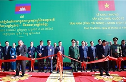 Thủ tướng Phạm Minh Chính và Thủ tướng Campuchia dự khai trương cặp cửa khẩu quốc tế Tân Nam - Meun Chey