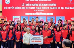 Khen thưởng các vận động viên xuất sắc của Điền kinh Việt Nam tham dự SEA Games 33