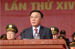 Thường trực Ban Bí thư dự Lễ xuất quân và diễn tập phương án bảo vệ Đại hội lần thứ XIV của Đảng