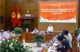 Chủ tịch Quốc hội làm việc với Ủy ban Bầu cử tỉnh Đồng Tháp