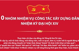 10 nhóm nhiệm vụ công tác xây dựng Đảng nhiệm kỳ Đại hội XIV