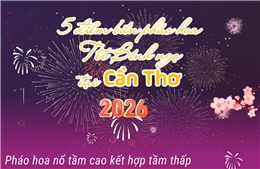 5 điểm bắn pháo hoa Tết Nguyên đán Bính Ngọ tại Cần Thơ