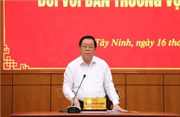 Đại tướng Nguyễn Trọng Nghĩa làm việc với Ban Thường vụ Tỉnh ủy Tây Ninh