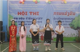 Tiếng Việt thắt chặt tình hữu nghị đặc biệt Việt Nam-Lào