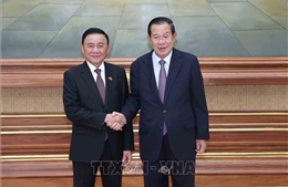 Thường trực Ban Bí thư chào Chủ tịch CPP, Chủ tịch Thượng viện Campuchia