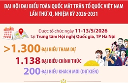 Đại biểu tham dự Đại hội đại biểu toàn quốc Mặt trận Tổ quốc Việt Nam lần thứ XI