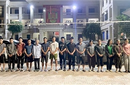Triệt phá tụ điểm xóc đĩa trong rừng Nghệ An