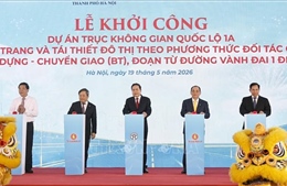 Chủ tịch Quốc hội dự Lễ khởi công dự án mở rộng Quốc lộ 1A đoạn qua TP Hà Nội