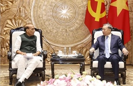 Tổng Bí thư, Chủ tịch nước Tô Lâm tiếp Bộ trưởng Quốc phòng Ấn Độ Rajnath Singh