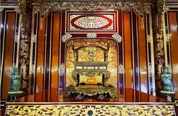 Bảo vật quốc gia 'Ngai vua triều Nguyễn' được trưng bày trở lại tại Điện Thái Hòa