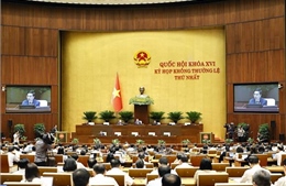 Quốc hội họp nghe trình bày tờ trình về 2 dự án luật