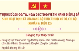 Quy định 208-QĐ/TW: Sinh hoạt định kỳ của đảng bộ trực thuộc cơ sở, chi bộ