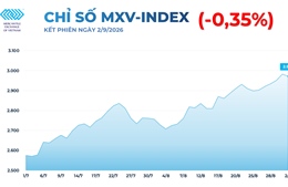 MXV-Index chấm dứt chuỗi tăng 5 phiên liên tiếp