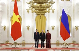 Tổng thống Nga Putin chủ trì Lễ đón Tổng Bí thư, Chủ tịch nước Tô Lâm cùng Phu nhân