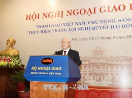 Tổng Bí thư Nguyễn Phú Trọng: Tiếp tục đổi mới tư duy trong công tác đối ngoại