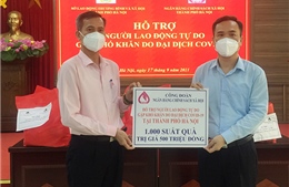 Tặng 1.000 suất quà cho lao động tự do gặp khó khăn do dịch COVID-19 trên địa bàn Hà Nội