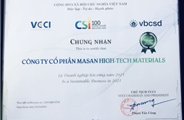 Masan High-Tech Materials 4 năm liền là &#39;Doanh nghiệp phát triển bền vững Việt Nam&#39;