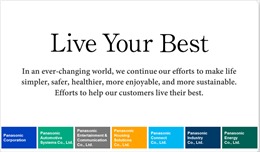 Panasonic công bố khẩu hiệu thương hiệu mới ‘Live your best’ 