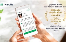 Manulife đạt giải thưởng châu Á về sáng kiến chuyển đổi số