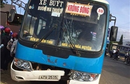 Xe buýt va chạm xe máy qua đường khiến hai người tử vong