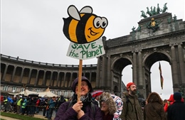 Trên 70.000 người tuần hành bảo vệ khí hậu tại Brussels