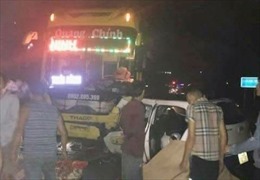 Xe khách đâm xe taxi tại Quảng Ninh, 5 người trên xe taxi thương vong