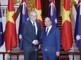 Thủ tướng Nguyễn Xuân Phúc chủ trì Lễ đón Thủ tướng Australia Scott Morrison