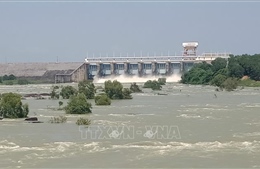 Triều cường sông Đồng Nai lên trên mức báo động 2, Thủy điện Trị An giảm xả lũ