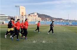 U23 Việt Nam chăm chỉ tập luyện ở miền Nam Hàn Quốc