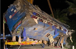 Lật xe khách tại Phú Yên trong đêm mùng 1 Tết, nhiều người bị thương