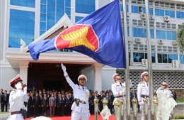 Lào tổ chức lễ thượng cờ kỷ niệm 53 năm thành lập ASEAN