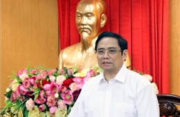 Đồng chí Phạm Minh Chính làm việc với Ban Thường vụ Tỉnh ủy Gia Lai