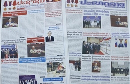 Báo chí Lào đưa tin đậm nét về chuyến thăm hữu nghị chính thức Chủ tịch nước Việt Nam