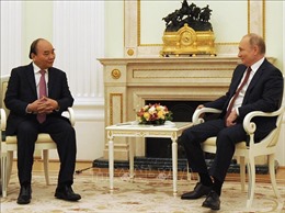 Chủ tịch nước Nguyễn Xuân Phúc hội đàm và dự chiêu đãi của Tổng thống Nga Vladimir Putin