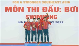Về đích thứ 3, bơi Việt Nam bất ngờ giành HCV nội dung 4x100m tiếp sức tự do nam