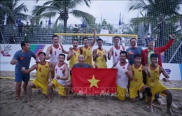 Bóng ném bãi biển nam Việt Nam giành Huy chương Vàng sớm 1 trận đấu