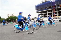 Khai trương dịch vụ xe đạp công cộng tại thành phố Hải Dương