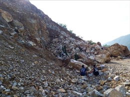 Sạt lở đá tại Hà Giang khiến 2 công nhân tử vong