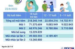 Hơn 255,13 triệu liều vaccine phòng COVID-19 đã được tiêm tại Việt Nam