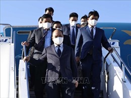 Chủ tịch nước Nguyễn Xuân Phúc tới Tokyo, bắt đầu chương trình dự Lễ Quốc tang cố Thủ tướng Nhật Bản Abe Shinzo