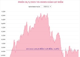 Phiên 26/5/2023: VN-Index giảm 0,87 điểm