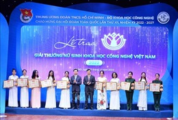 20 cá nhân nhận Giải thưởng Nữ sinh Khoa học công nghệ Việt Nam năm 2023