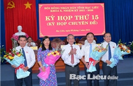Ông Huỳnh Hữu Trí và ông Ngô Vũ Thăng được bầu giữ chức Phó Chủ tịch UBND tỉnh Bạc Liêu