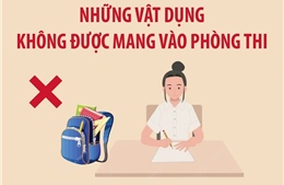 Thi tốt nghiệp THPT năm 2024: Những vật dụng không được mang vào phòng thi