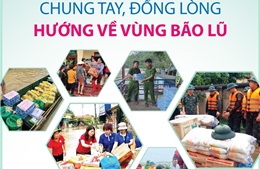 Chung tay, đồng lòng hướng về vùng bão lũ